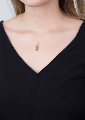 Pingente Anjinho Fosco e Liso Ouro 18k 750