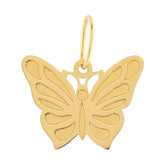 Pingente Borboleta Fosco e Liso Ouro 18k 750
