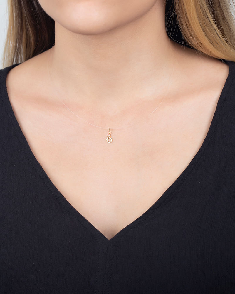 Pingente Letra C Ouro 18k 750