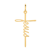 Pingente Ouro 18k 750 Cruz Jesus