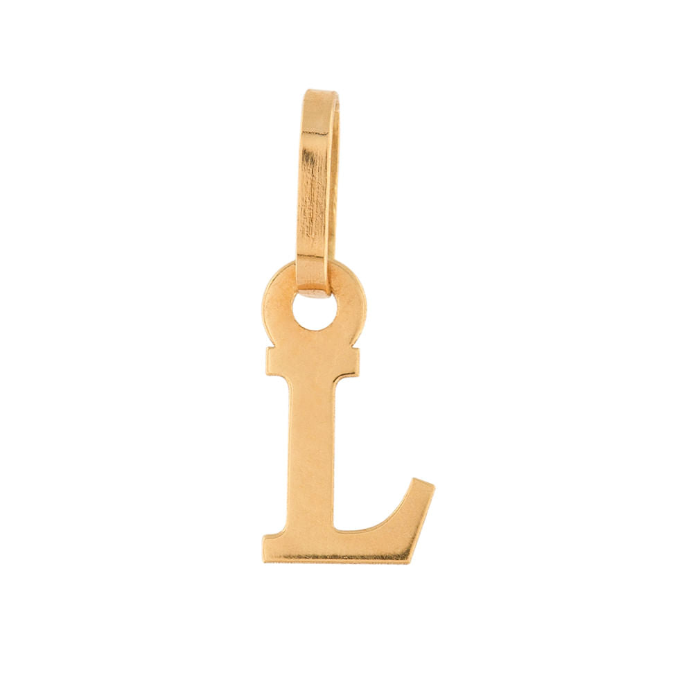 Pingente Letra L Ouro 18k 750