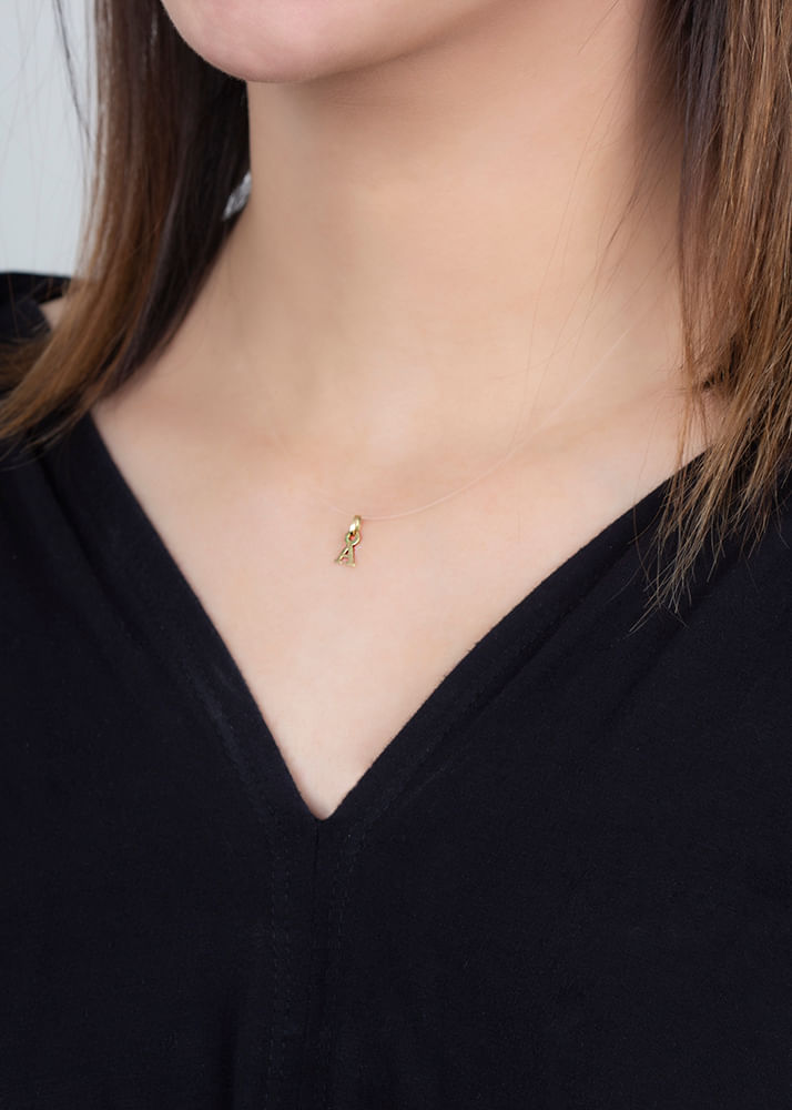 Pingente Letra A Ouro 18k 750