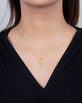 Pingente Crucifixo Dupla Face Ouro 18k 750