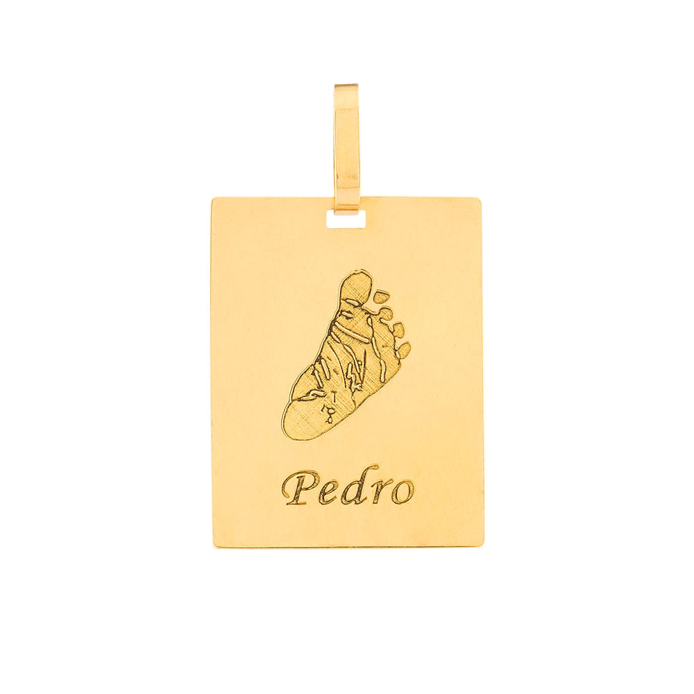 Pingente Pezinho Nome Ouro 18k 750