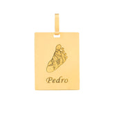 Pingente Pezinho Nome Ouro 18k 750