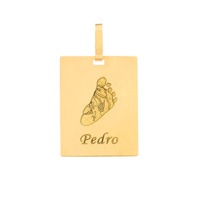 Pingente Pezinho Nome Ouro 18k 750