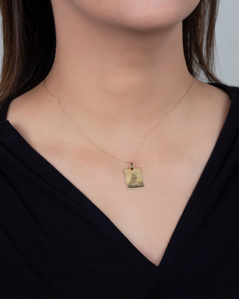 Pingente Pezinho Nome Ouro 18k 750