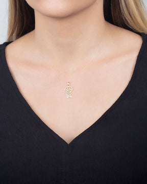 Pingente Menino Vazado Médio Ouro 18k 750