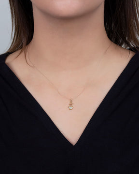 Pingente Menino Coração com Zircônias Ouro 18k 750