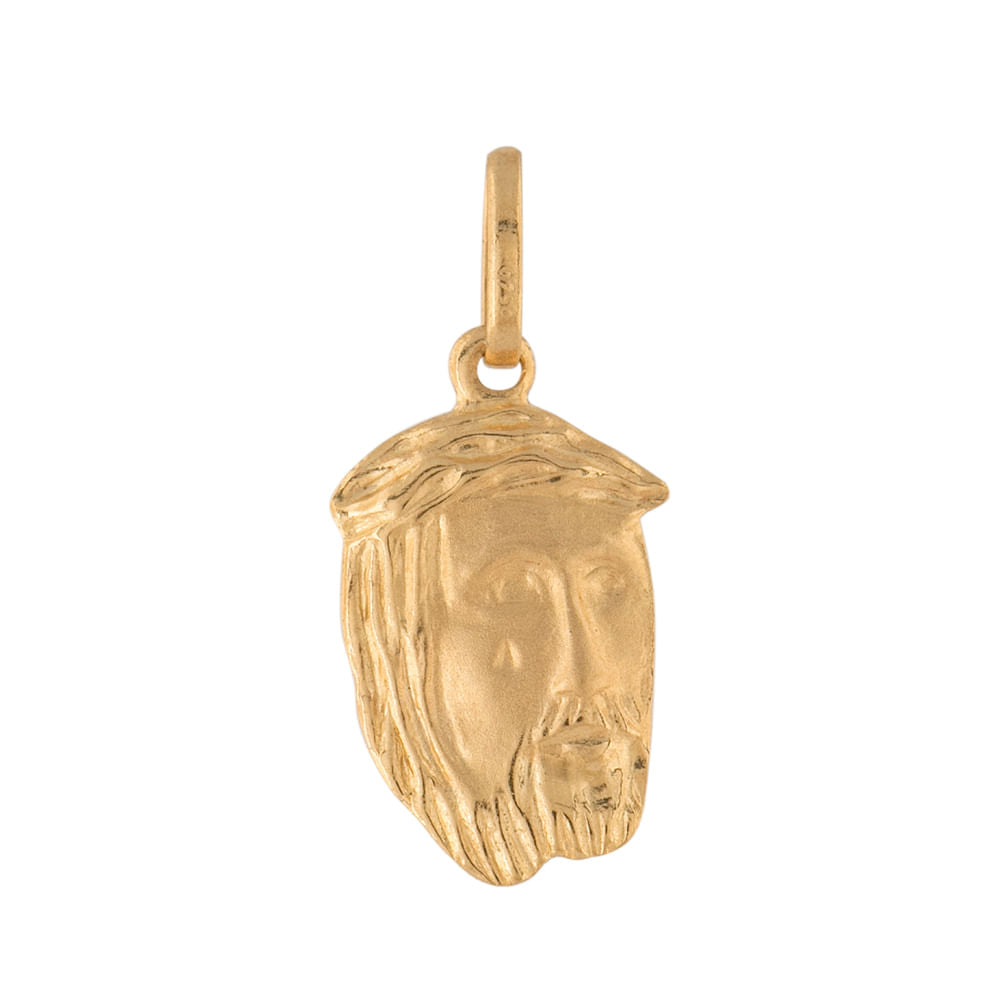 Pingente Cristo Fosco e Liso Ouro 18k 750
