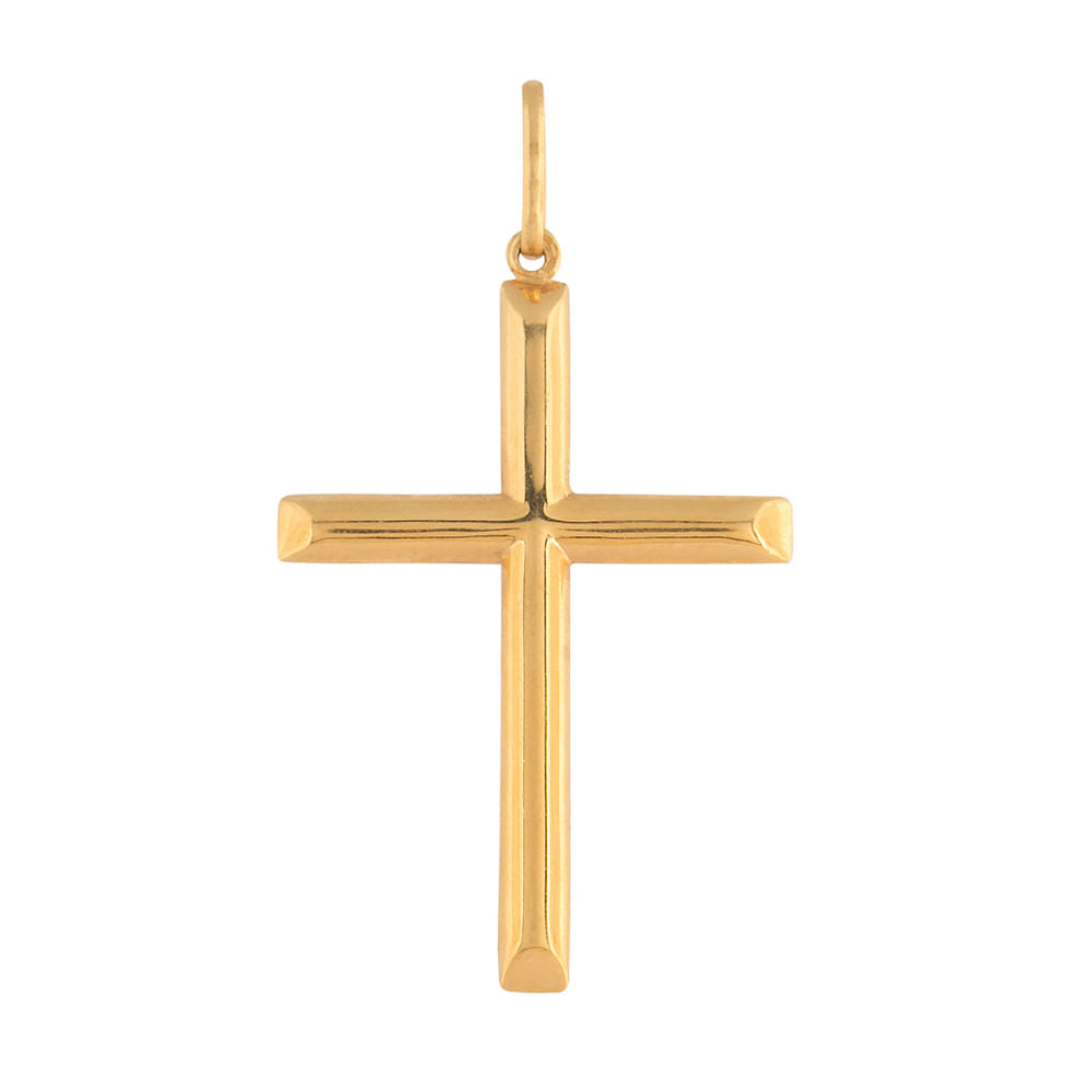 Pingente Cruz Lisa Ouro 18k 750