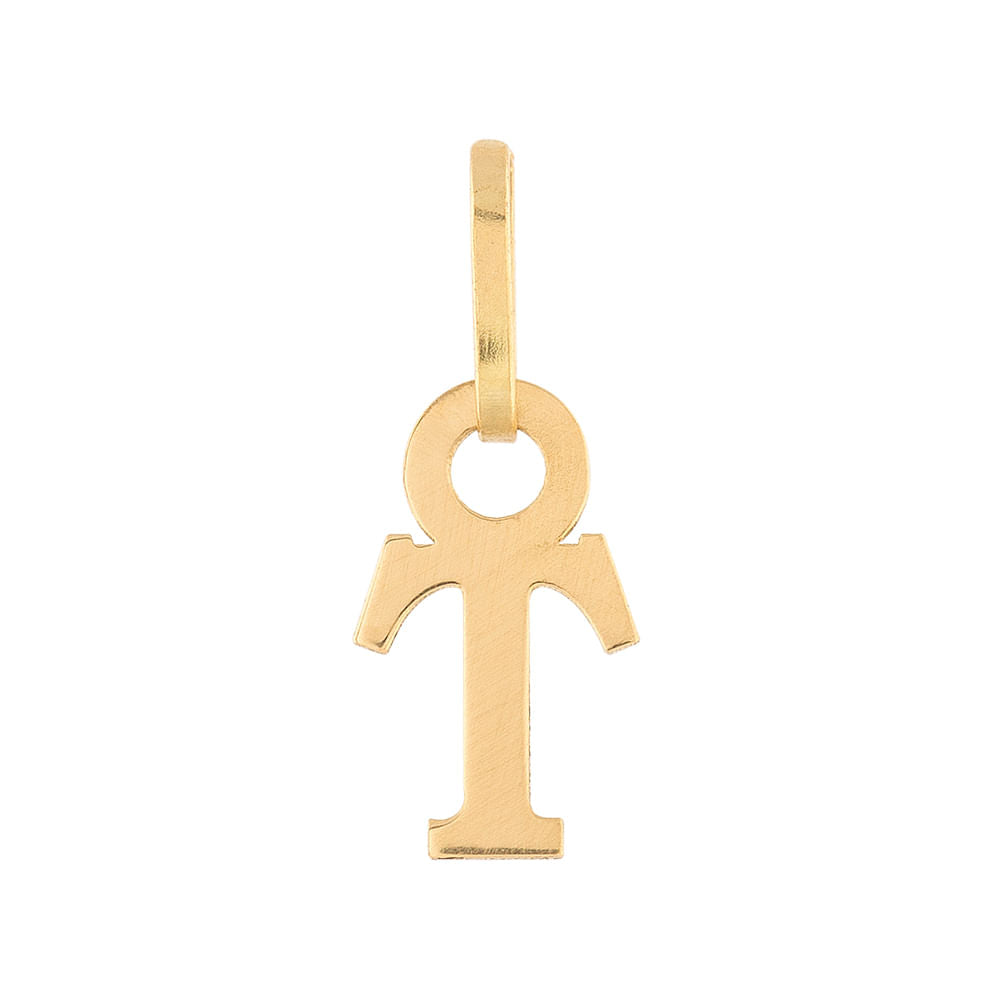 Pingente Letra T Ouro 18k 750