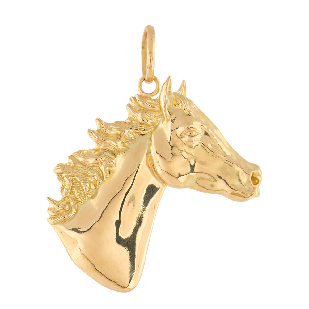 Pingente Ouro 18k 750 Cavalo