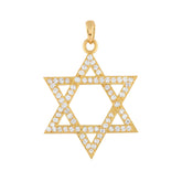 Pingente Estrela de Davi Diamantes Ouro 18k 750