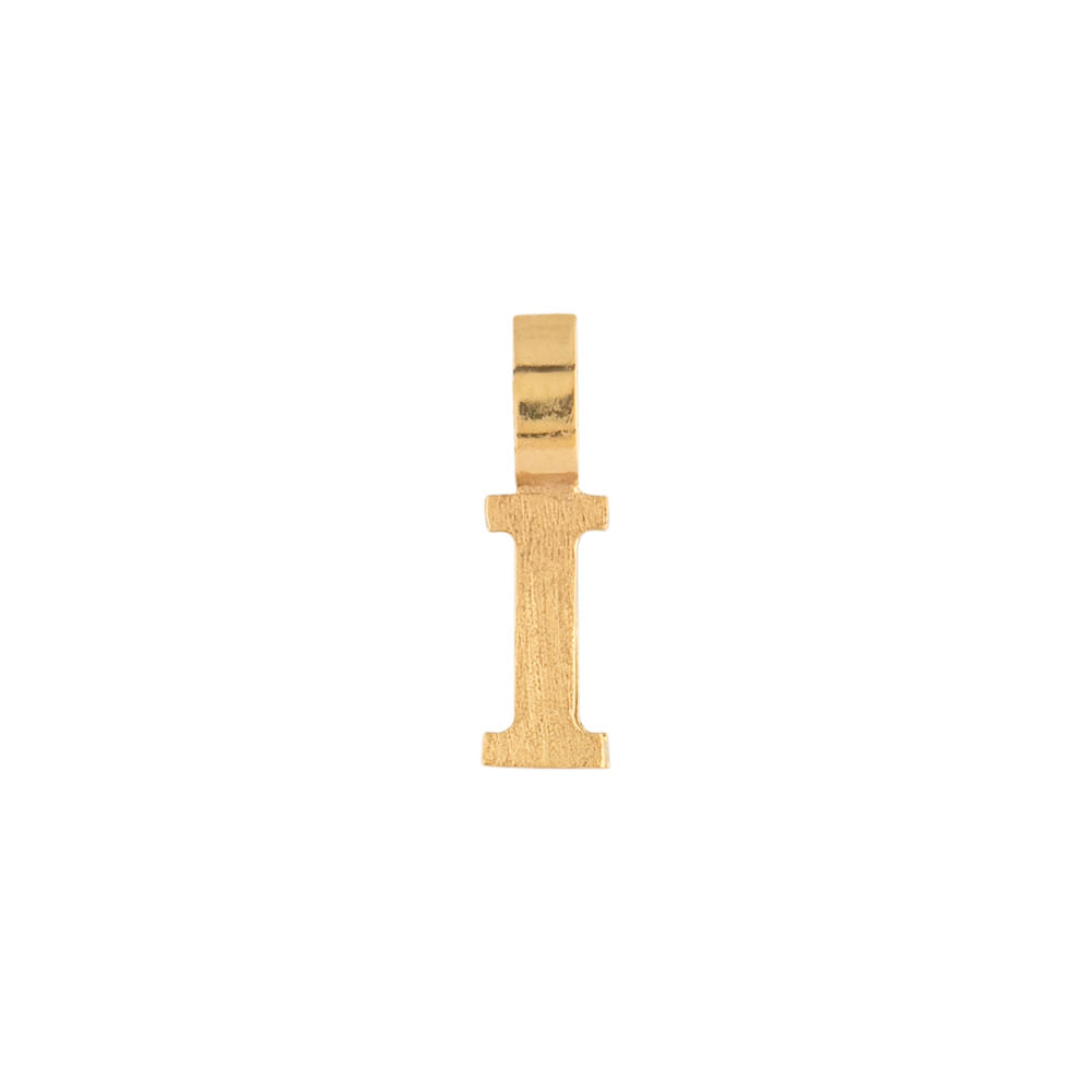 Pingente Letra I Ouro 18k 750