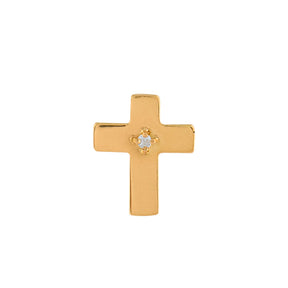 Pingente Cruz com Diamante Ouro 18k 750